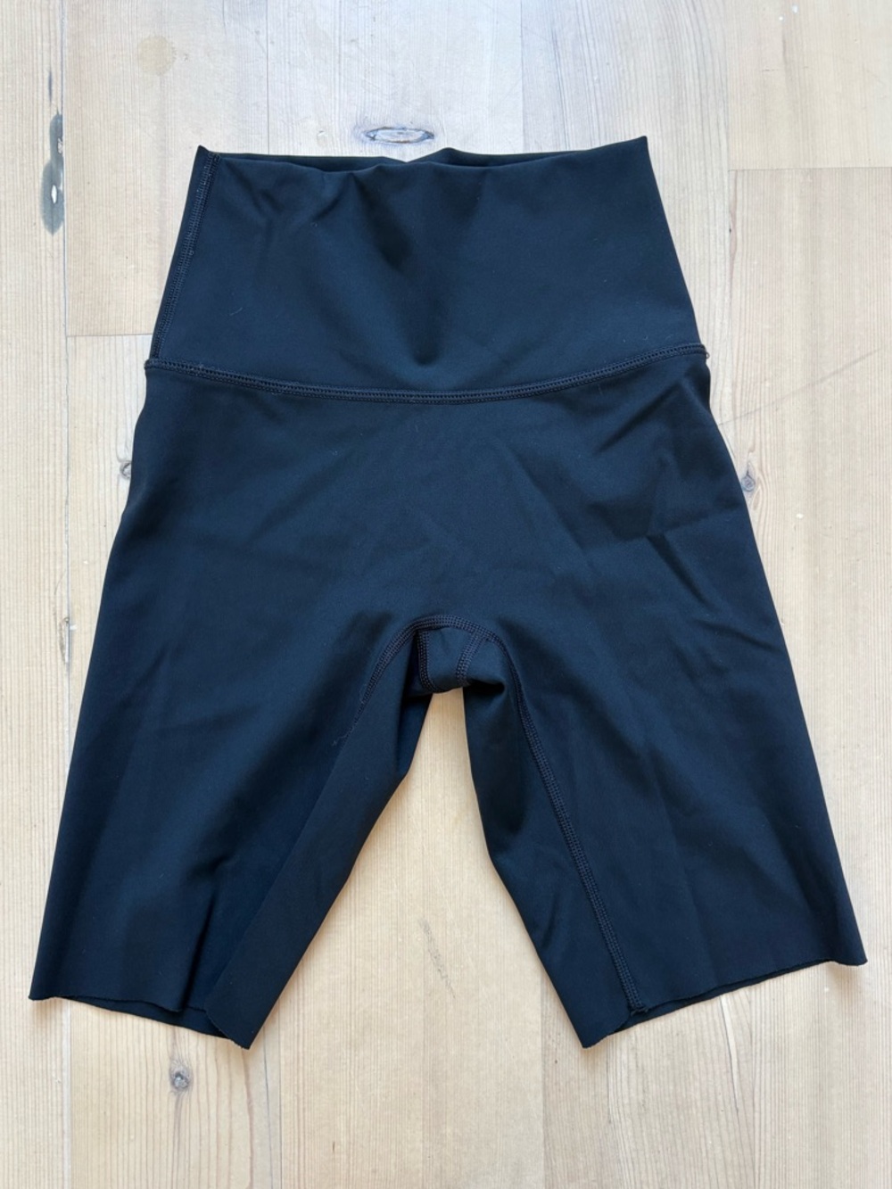 aerie Goals Bike Short Hi-Rise Black High-Waist Shorts - XS